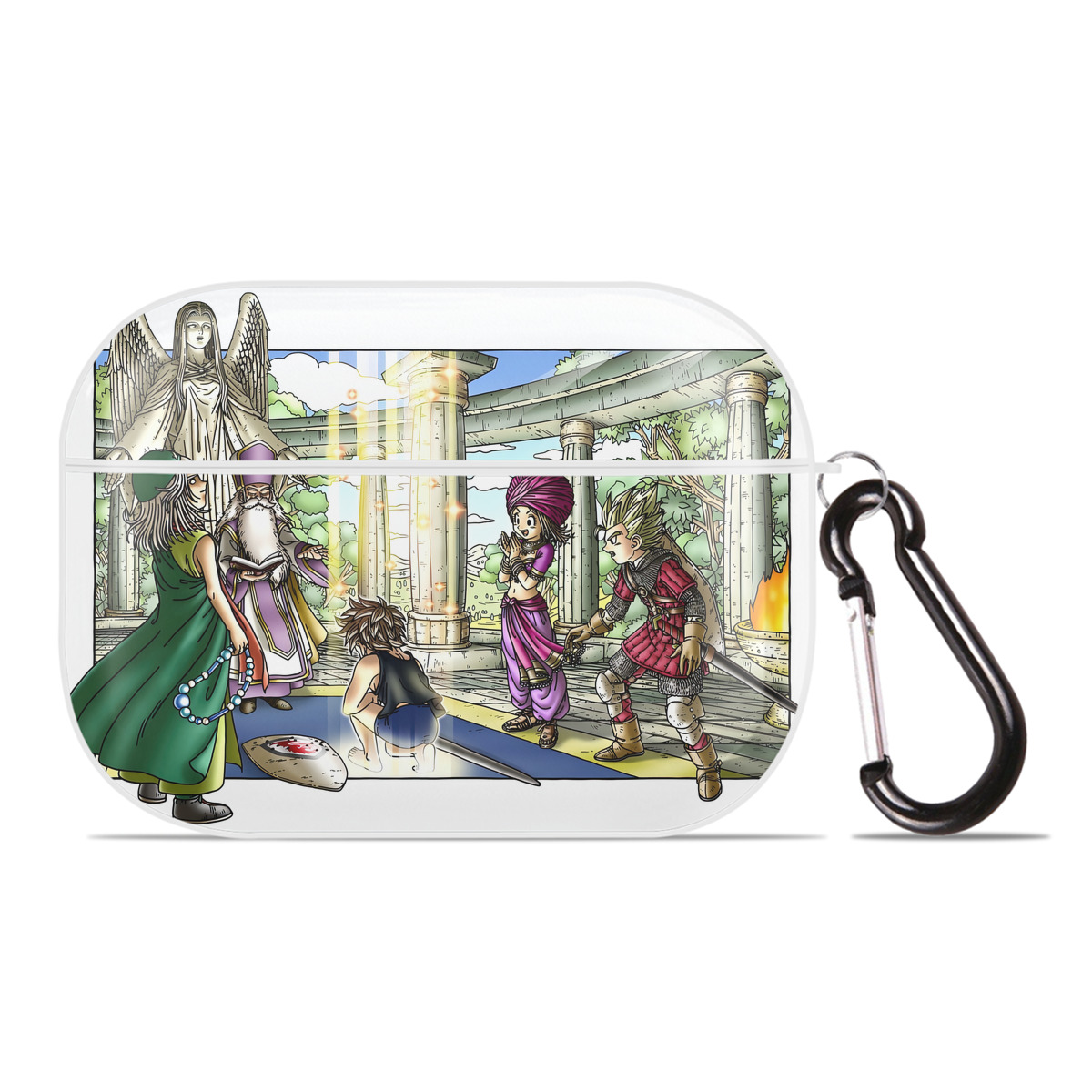 （画像用） ドラゴンクエスト Doragon Kuesuto Dragon Quest 【AirPods Pro用】ハードシェル保護ケース 耐衝撃・防指紋・カラビナ付き商品仕様