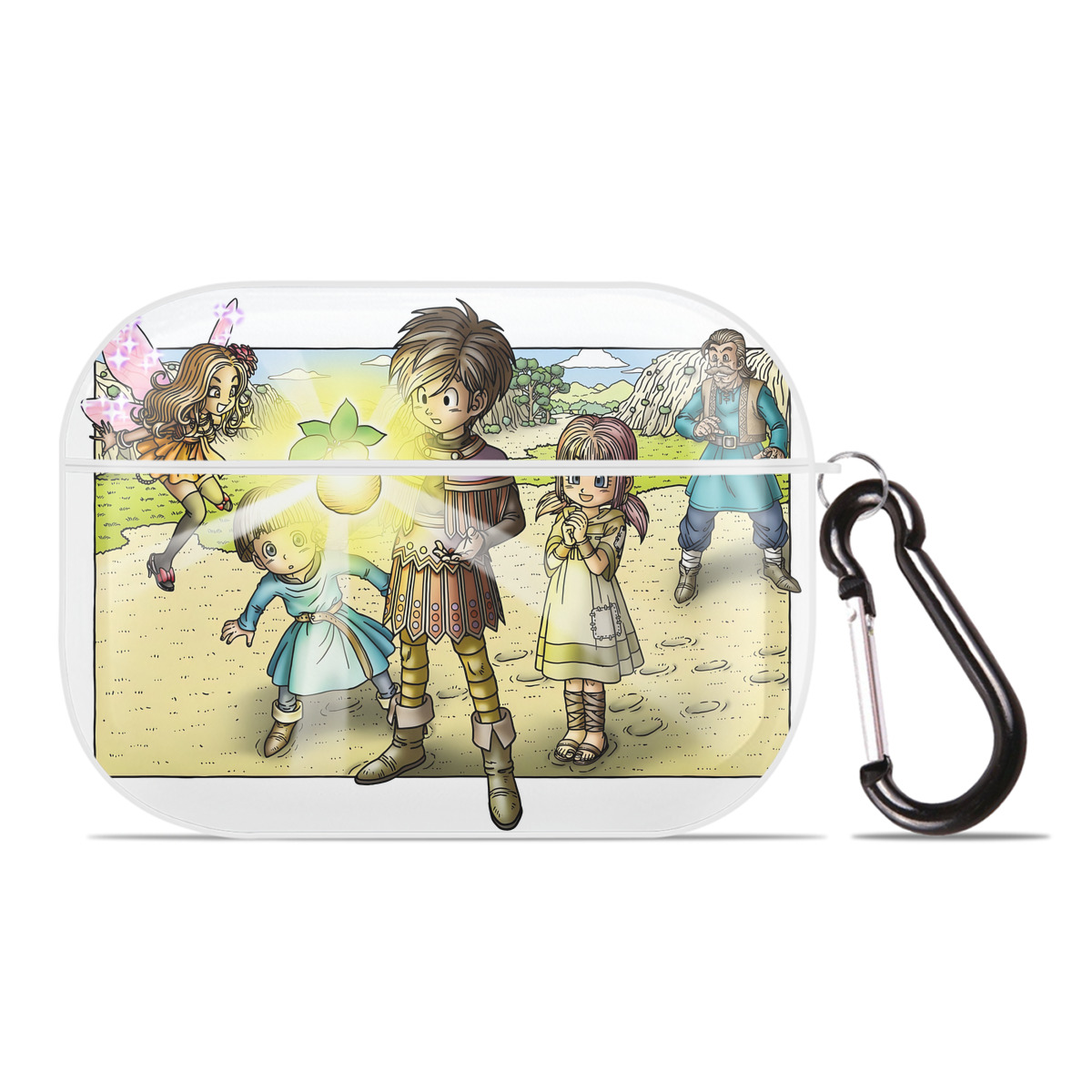 （画像用） ドラゴンクエスト Doragon Kuesuto Dragon Quest 【AirPods Pro用】ハードシェル保護ケース 耐衝撃・防指紋・カラビナ付き商品仕様