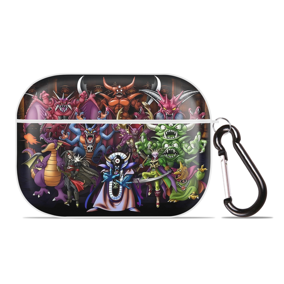（画像用） ドラゴンクエスト Doragon Kuesuto Dragon Quest 【AirPods Pro用】ハードシェル保護ケース 耐衝撃・防指紋・カラビナ付き商品仕様