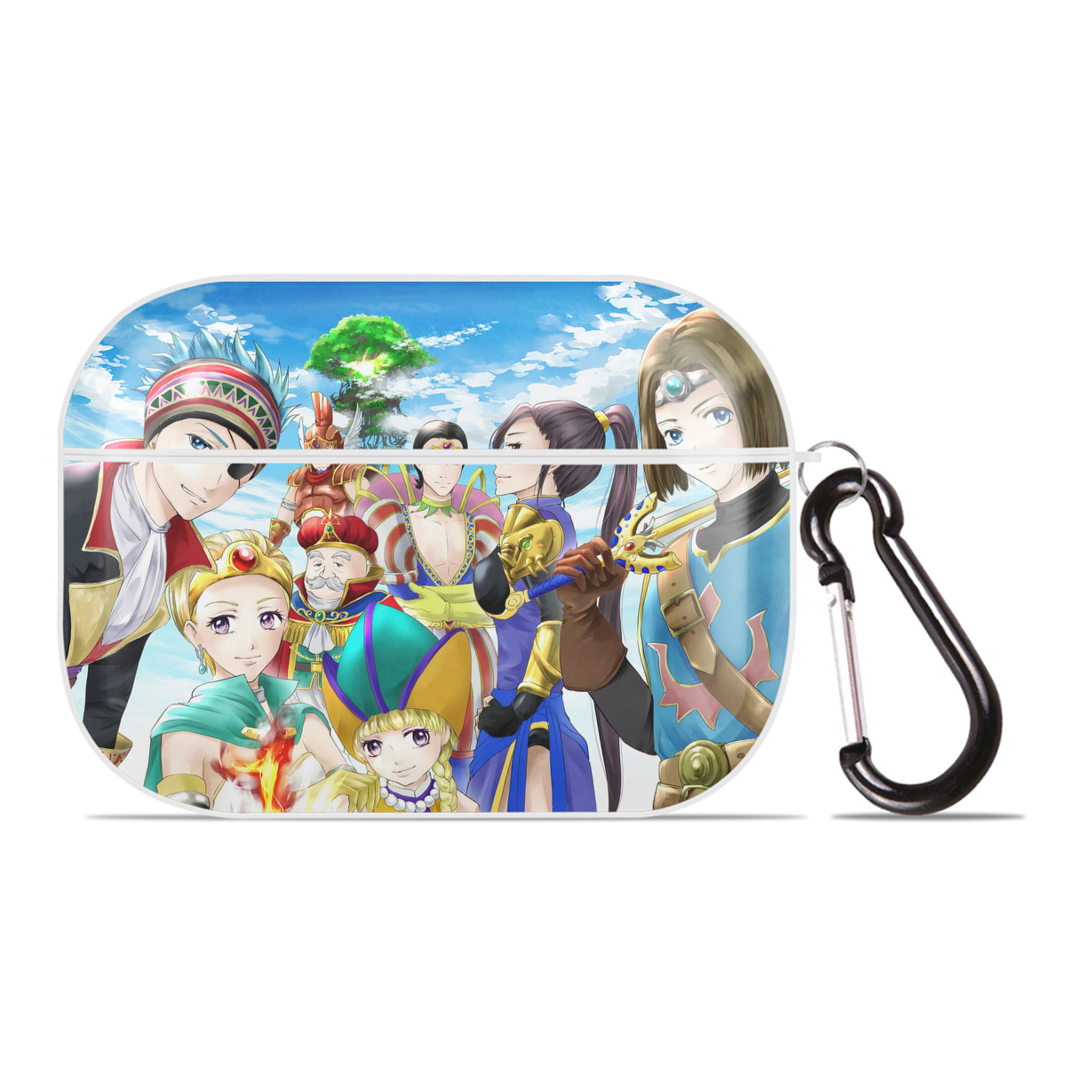 （画像用） ドラゴンクエスト Doragon Kuesuto Dragon Quest 【AirPods Pro用】ハードシェル保護ケース 耐衝撃・防指紋・カラビナ付き商品仕様