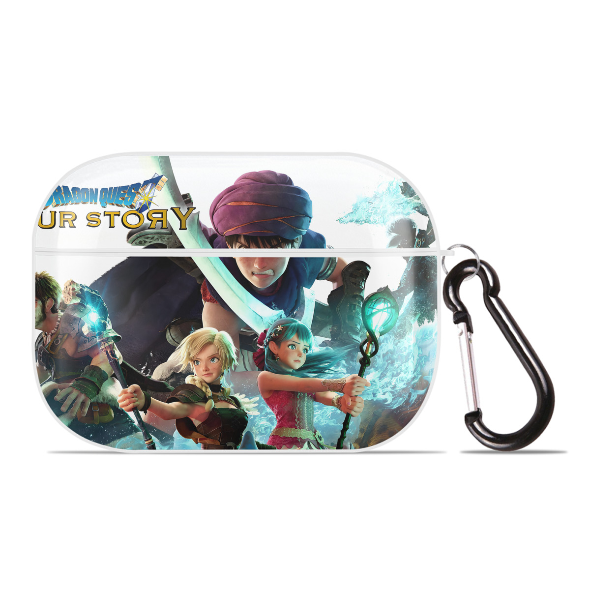 （画像用） ドラゴンクエスト Doragon Kuesuto Dragon Quest 【AirPods Pro用】ハードシェル保護ケース 耐衝撃・防指紋・カラビナ付き商品仕様