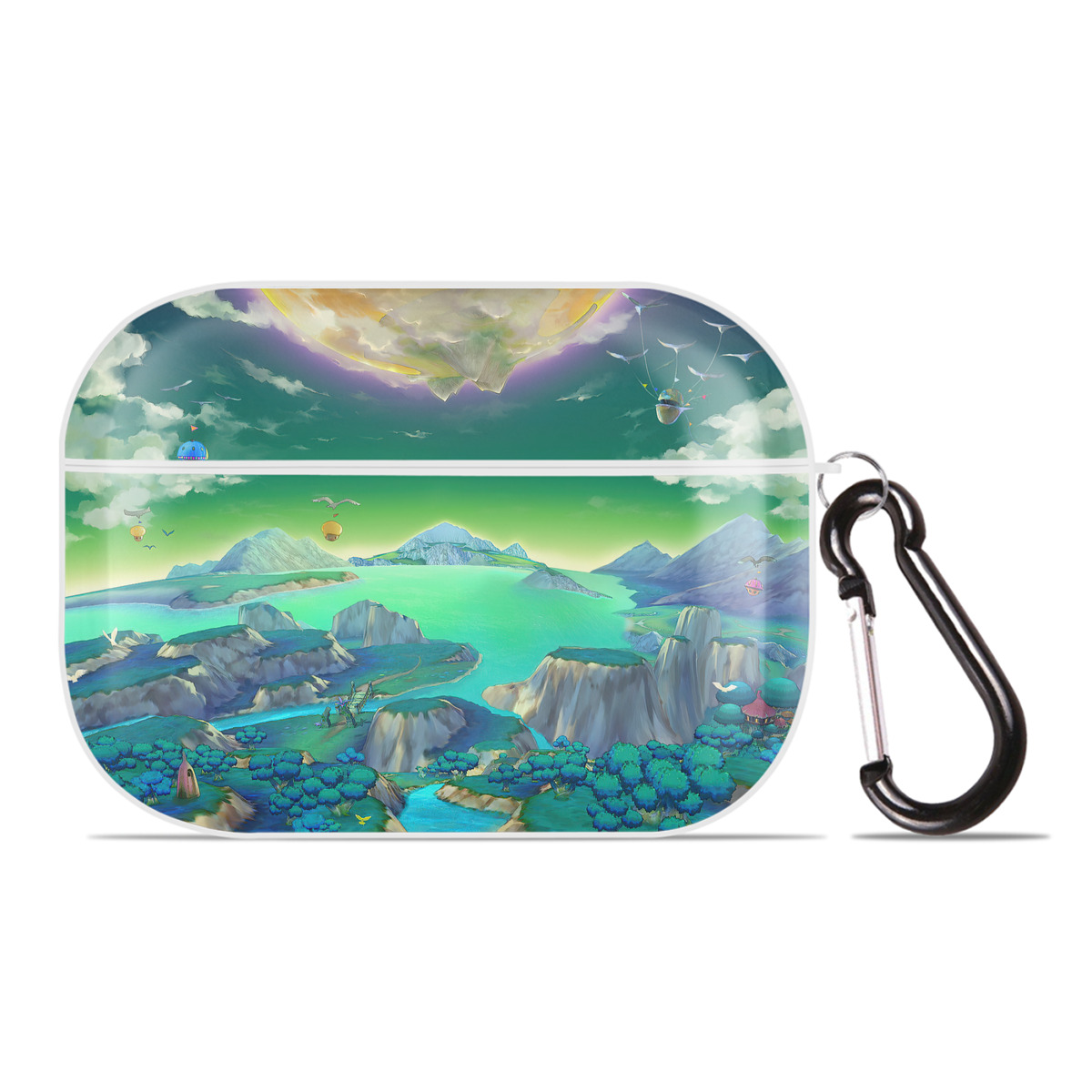 （画像用） ドラゴンクエスト Doragon Kuesuto Dragon Quest 【AirPods Pro用】ハードシェル保護ケース 耐衝撃・防指紋・カラビナ付き商品仕様