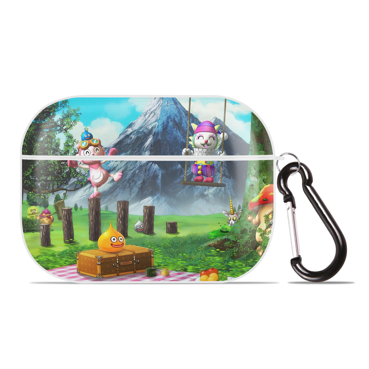 （画像用） ドラゴンクエスト Doragon Kuesuto Dragon Quest 【AirPods Pro用】ハードシェル保護ケース 耐衝撃・防指紋・カラビナ付き商品仕様