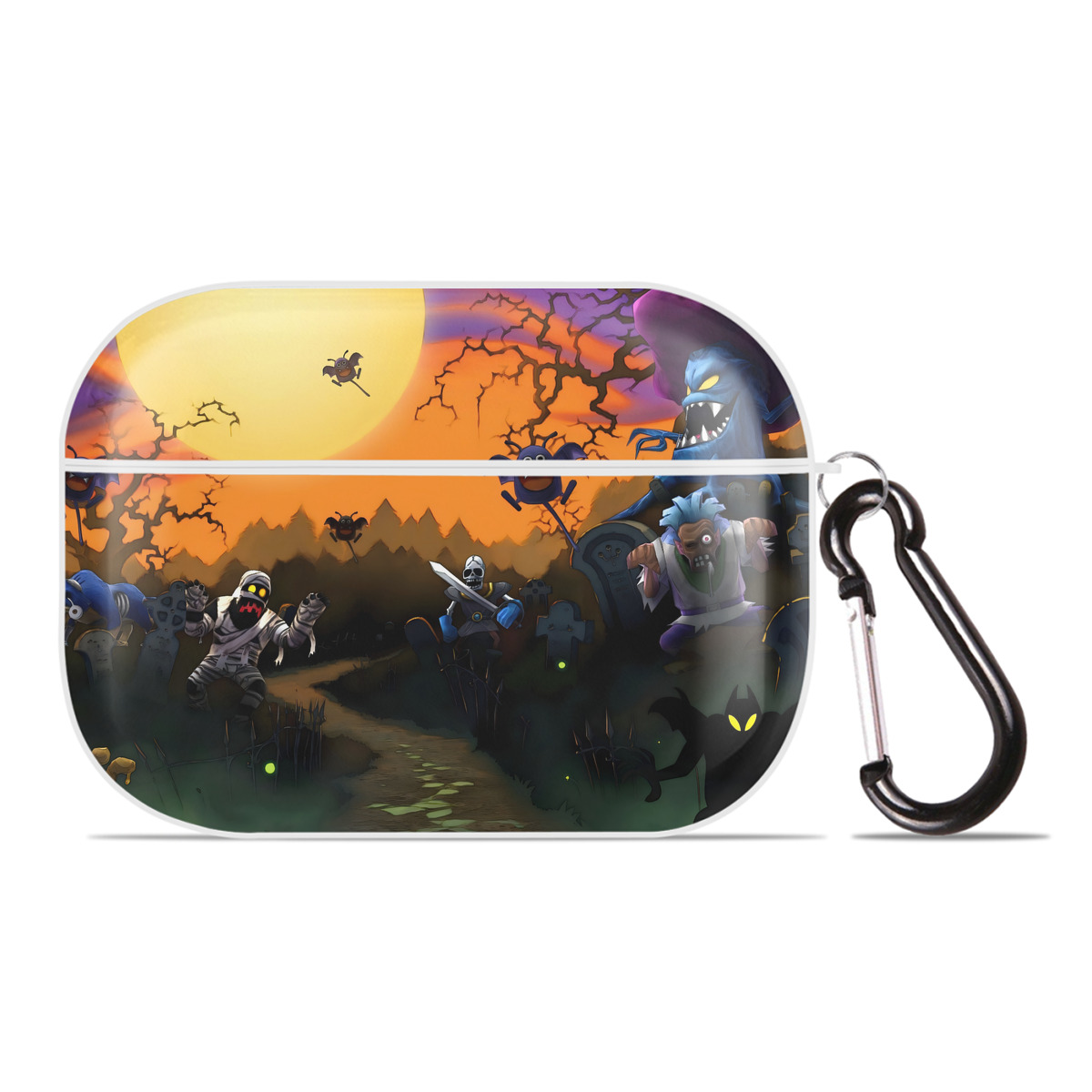 （画像用） ドラゴンクエスト Doragon Kuesuto Dragon Quest 【AirPods Pro用】ハードシェル保護ケース 耐衝撃・防指紋・カラビナ付き商品仕様