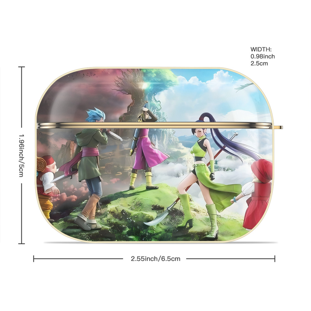 ドラゴンクエスト Doragon Kuesuto Dragon Quest 【AirPods Pro用】ハードシェル保護ケース｜耐衝撃・防指紋・カラビナ付き商品仕様