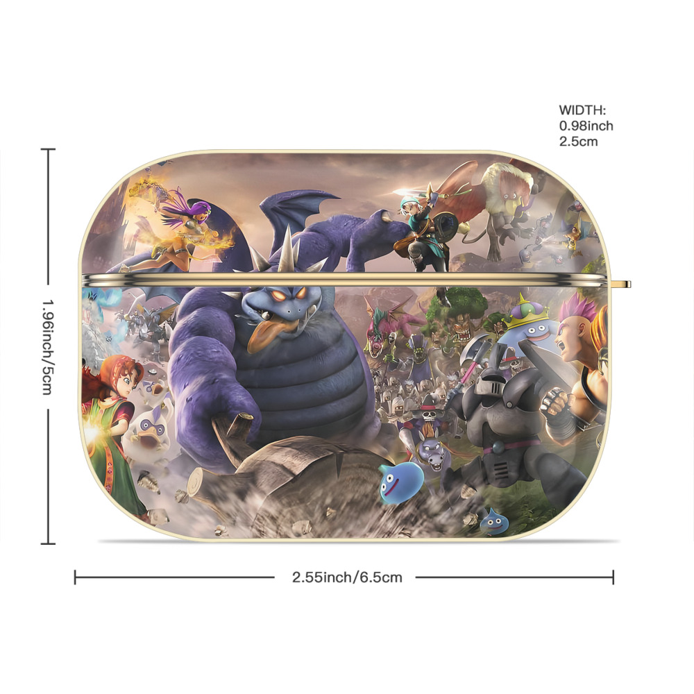 ドラゴンクエスト Doragon Kuesuto Dragon Quest 【AirPods Pro用】ハードシェル保護ケース｜耐衝撃・防指紋・カラビナ付き商品仕様