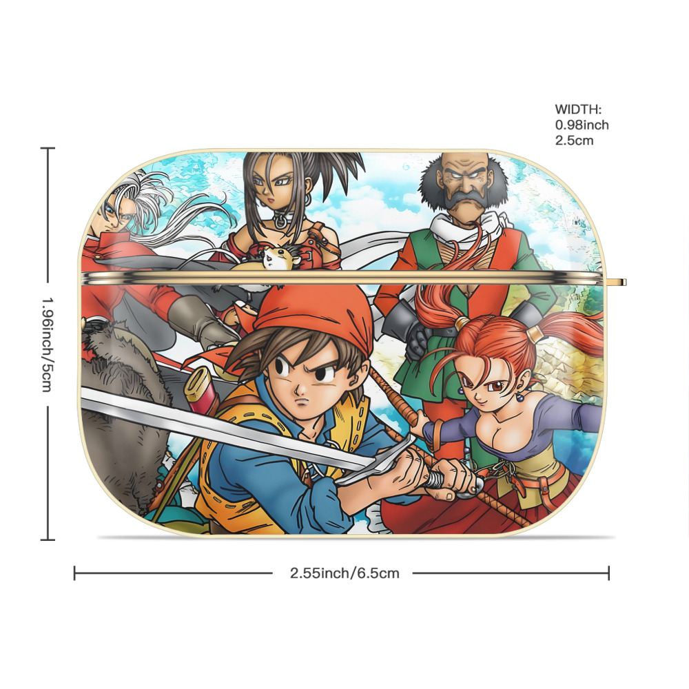 ドラゴンクエスト Doragon Kuesuto Dragon Quest 【AirPods Pro用】ハードシェル保護ケース｜耐衝撃・防指紋・カラビナ付き商品仕様