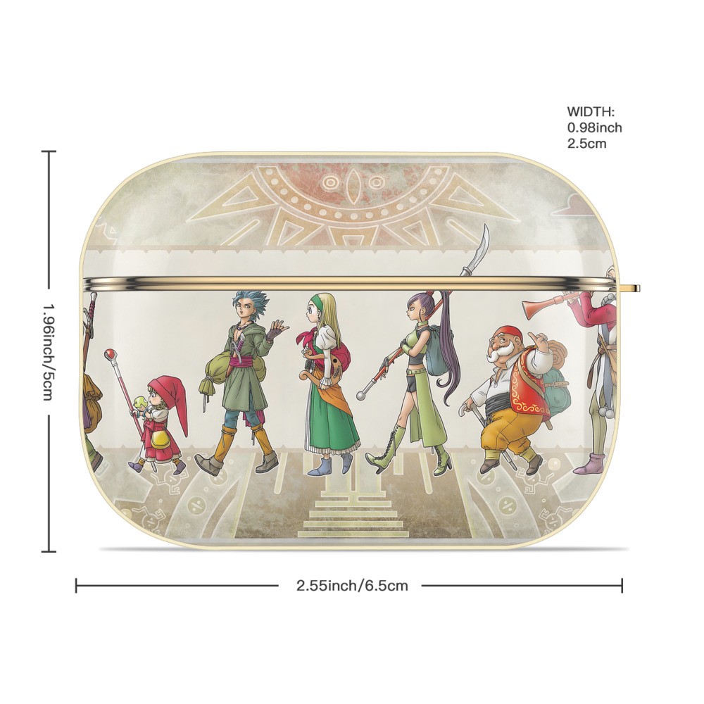 ドラゴンクエスト Doragon Kuesuto Dragon Quest 【AirPods Pro用】ハードシェル保護ケース｜耐衝撃・防指紋・カラビナ付き商品仕様