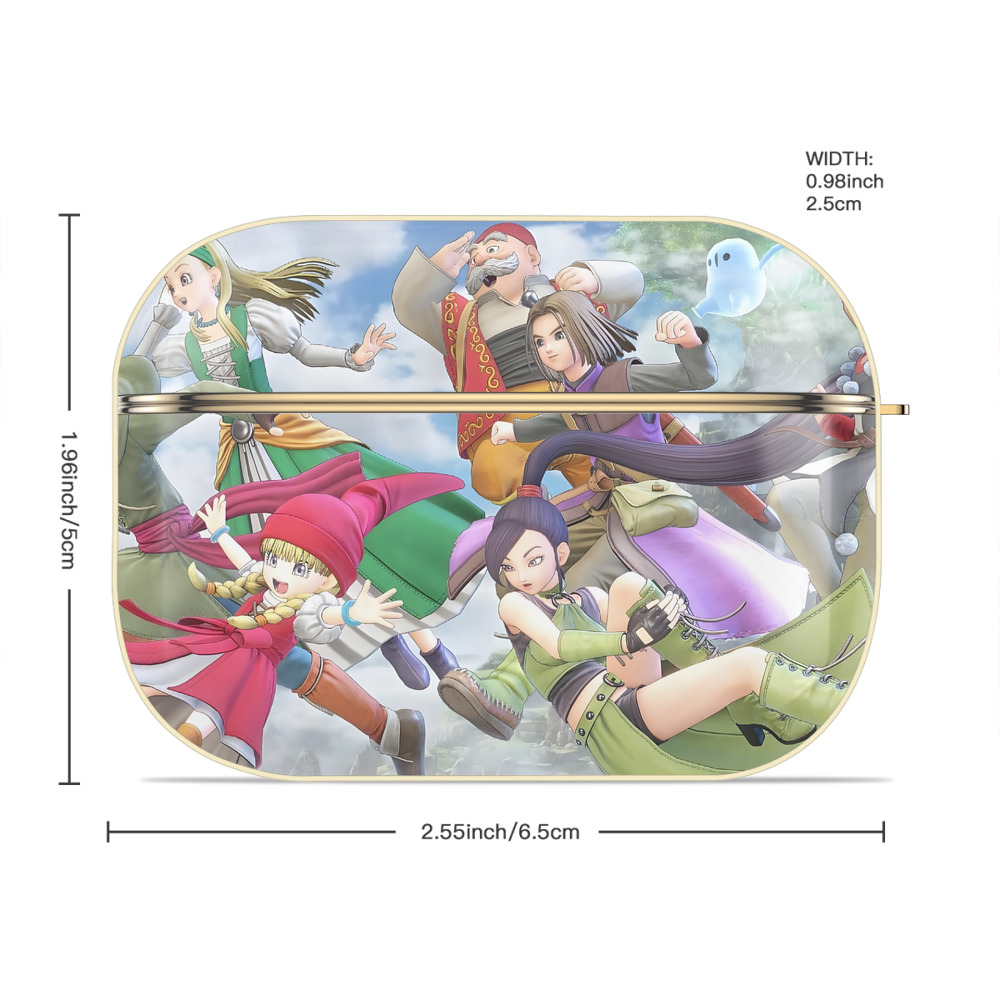 ドラゴンクエスト Doragon Kuesuto Dragon Quest 【AirPods Pro用】ハードシェル保護ケース｜耐衝撃・防指紋・カラビナ付き商品仕様