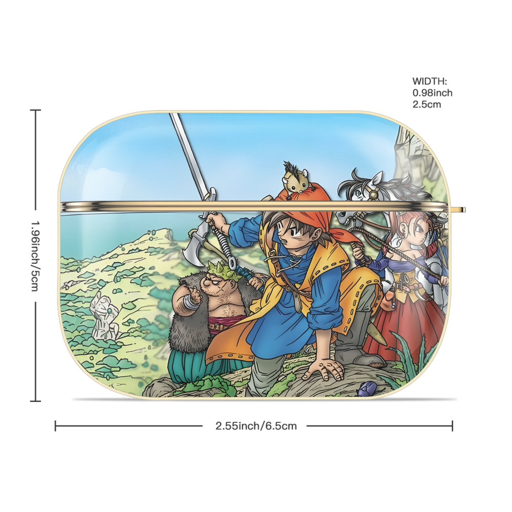 ドラゴンクエスト Doragon Kuesuto Dragon Quest 【AirPods Pro用】ハードシェル保護ケース｜耐衝撃・防指紋・カラビナ付き商品仕様