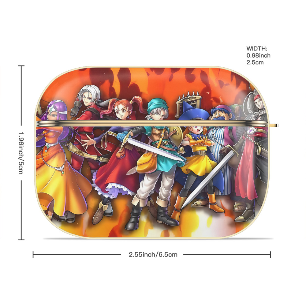 ドラゴンクエスト Doragon Kuesuto Dragon Quest 【AirPods Pro用】ハードシェル保護ケース｜耐衝撃・防指紋・カラビナ付き商品仕様