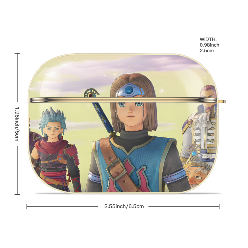 ドラゴンクエスト Doragon Kuesuto Dragon Quest 【AirPods Pro用】ハードシェル保護ケース｜耐衝撃・防指紋・カラビナ付き商品仕様