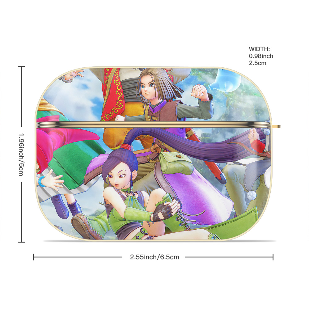 ドラゴンクエスト Doragon Kuesuto Dragon Quest 【AirPods Pro用】ハードシェル保護ケース｜耐衝撃・防指紋・カラビナ付き商品仕様