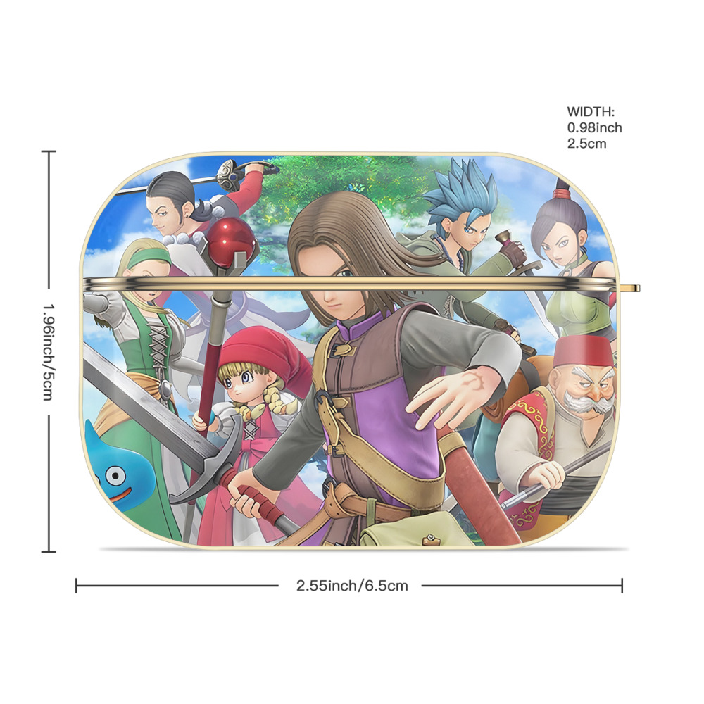 ドラゴンクエスト Doragon Kuesuto Dragon Quest 【AirPods Pro用】ハードシェル保護ケース｜耐衝撃・防指紋・カラビナ付き商品仕様