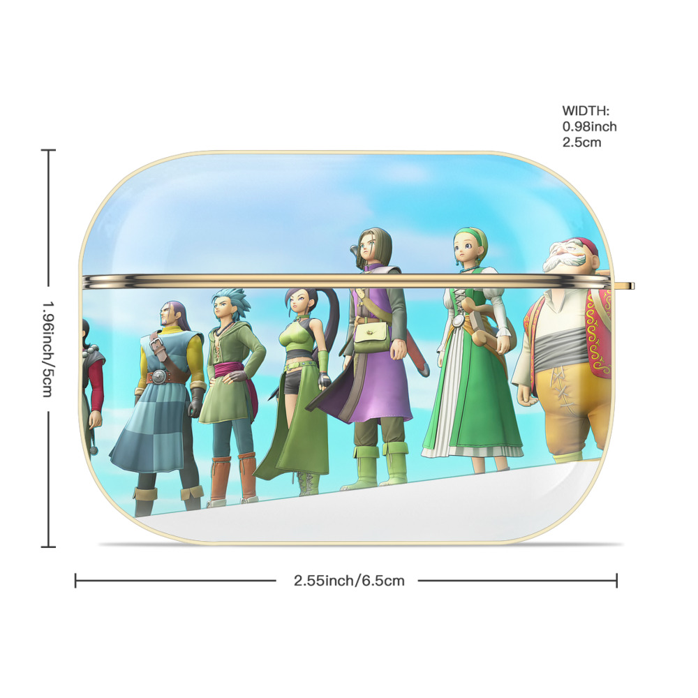 ドラゴンクエスト Doragon Kuesuto Dragon Quest 【AirPods Pro用】ハードシェル保護ケース｜耐衝撃・防指紋・カラビナ付き商品仕様