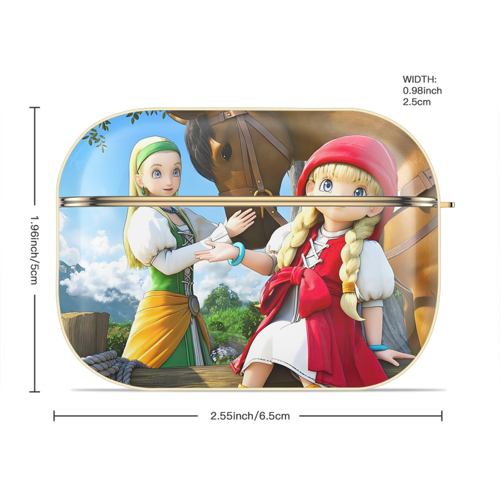 ドラゴンクエスト Doragon Kuesuto Dragon Quest 【AirPods Pro用】ハードシェル保護ケース｜耐衝撃・防指紋・カラビナ付き商品仕様