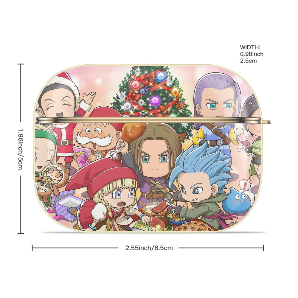 ドラゴンクエスト Doragon Kuesuto Dragon Quest 【AirPods Pro用】ハードシェル保護ケース｜耐衝撃・防指紋・カラビナ付き商品仕様