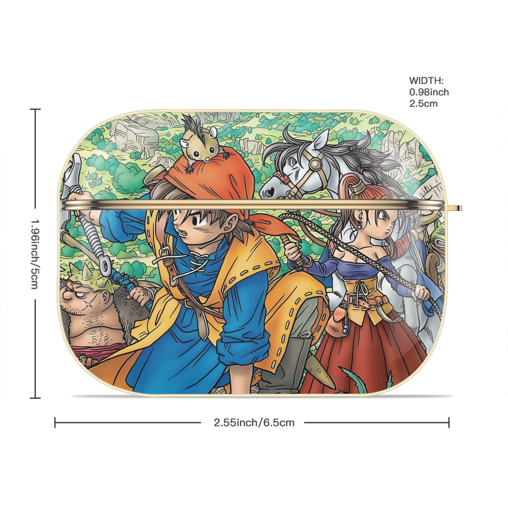 ドラゴンクエスト Doragon Kuesuto Dragon Quest 【AirPods Pro用】ハードシェル保護ケース｜耐衝撃・防指紋・カラビナ付き商品仕様