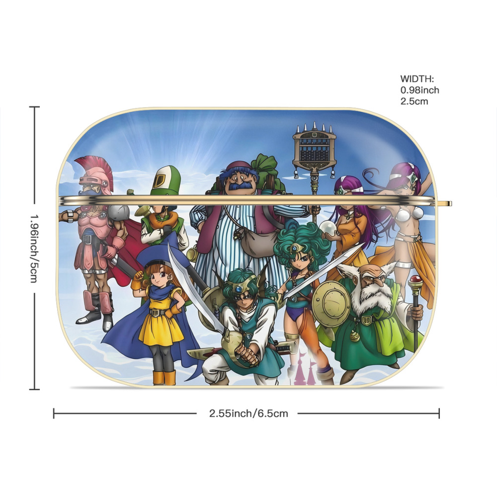 ドラゴンクエスト Doragon Kuesuto Dragon Quest 【AirPods Pro用】ハードシェル保護ケース｜耐衝撃・防指紋・カラビナ付き商品仕様