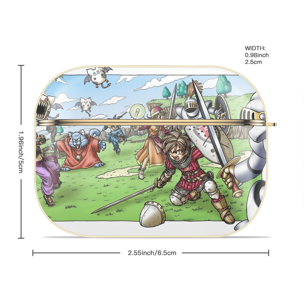 ドラゴンクエスト Doragon Kuesuto Dragon Quest 【AirPods Pro用】ハードシェル保護ケース｜耐衝撃・防指紋・カラビナ付き商品仕様