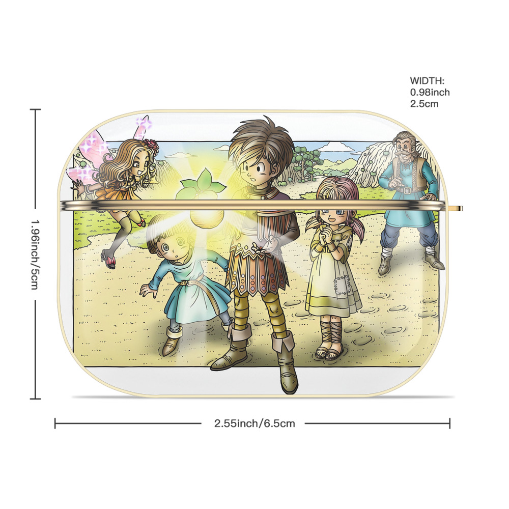 ドラゴンクエスト Doragon Kuesuto Dragon Quest 【AirPods Pro用】ハードシェル保護ケース｜耐衝撃・防指紋・カラビナ付き商品仕様