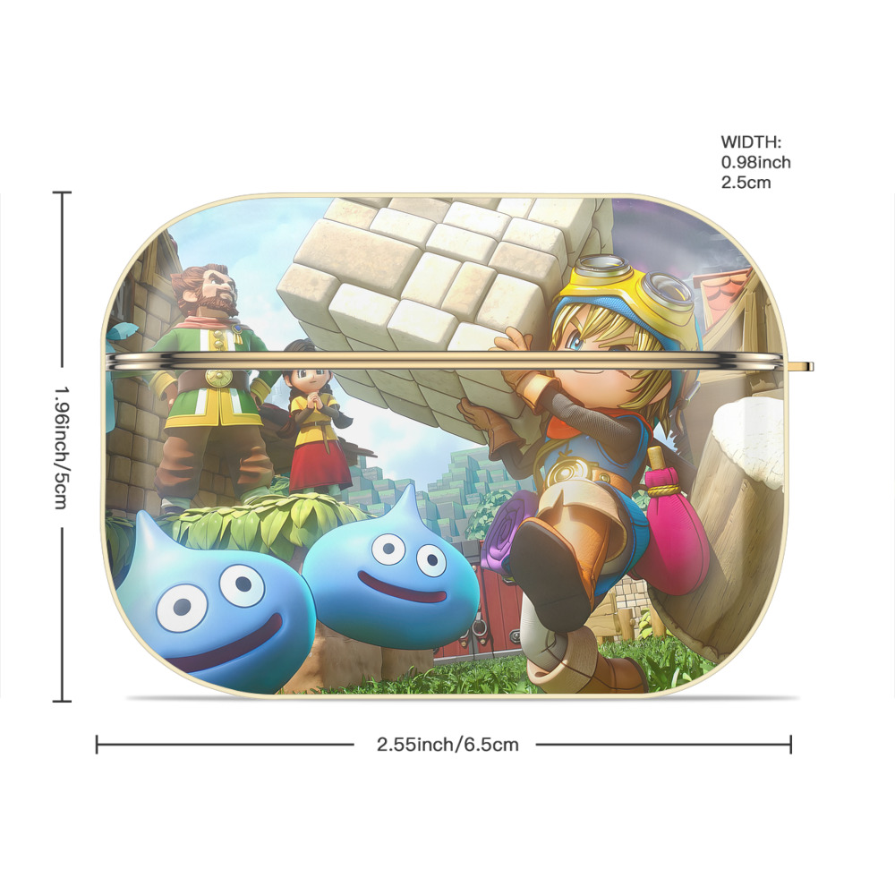 ドラゴンクエスト Doragon Kuesuto Dragon Quest 【AirPods Pro用】ハードシェル保護ケース｜耐衝撃・防指紋・カラビナ付き商品仕様