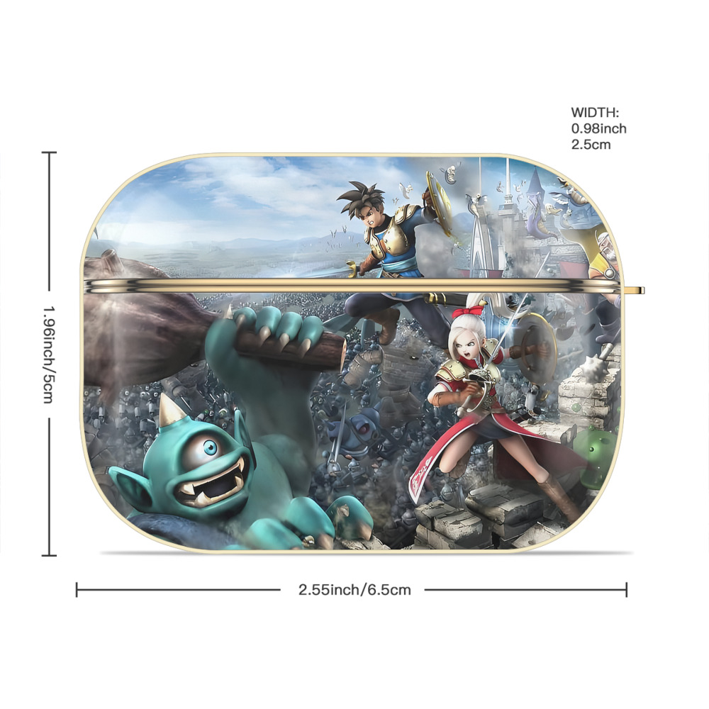 ドラゴンクエスト Doragon Kuesuto Dragon Quest 【AirPods Pro用】ハードシェル保護ケース｜耐衝撃・防指紋・カラビナ付き商品仕様