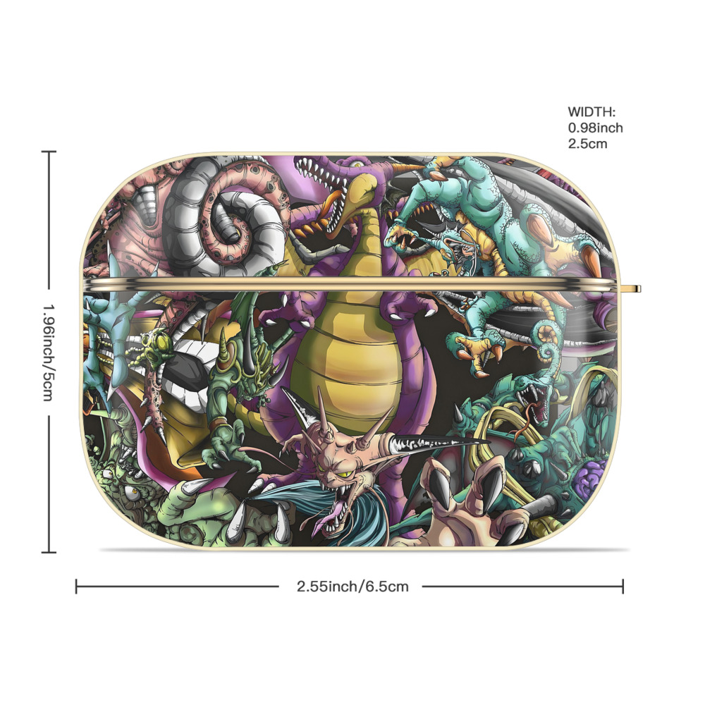 ドラゴンクエスト Doragon Kuesuto Dragon Quest 【AirPods Pro用】ハードシェル保護ケース｜耐衝撃・防指紋・カラビナ付き商品仕様