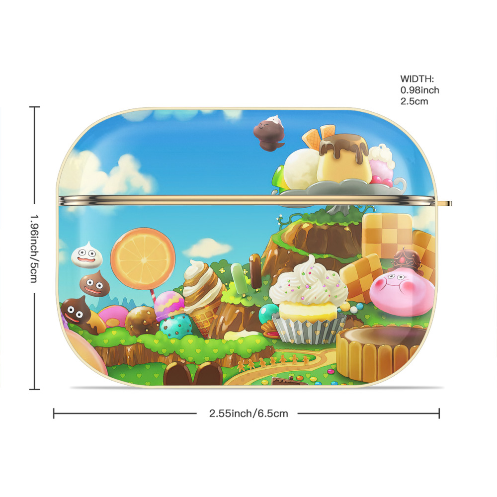ドラゴンクエスト Doragon Kuesuto Dragon Quest 【AirPods Pro用】ハードシェル保護ケース｜耐衝撃・防指紋・カラビナ付き商品仕様