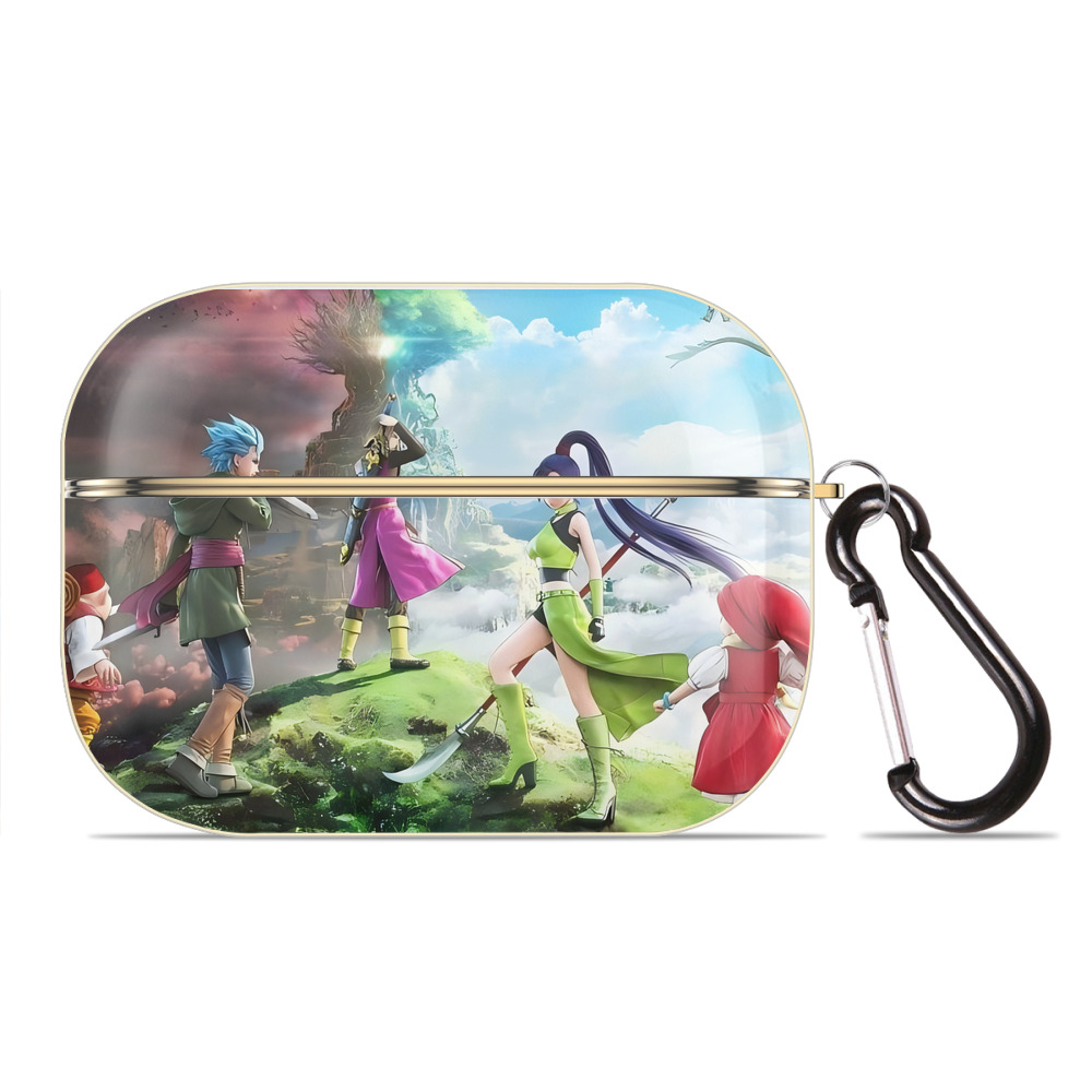 （画像用） ドラゴンクエスト Doragon Kuesuto Dragon Quest 【AirPods Pro用】ハードシェル保護ケース｜耐衝撃・防指紋・カラビナ付き商品仕様