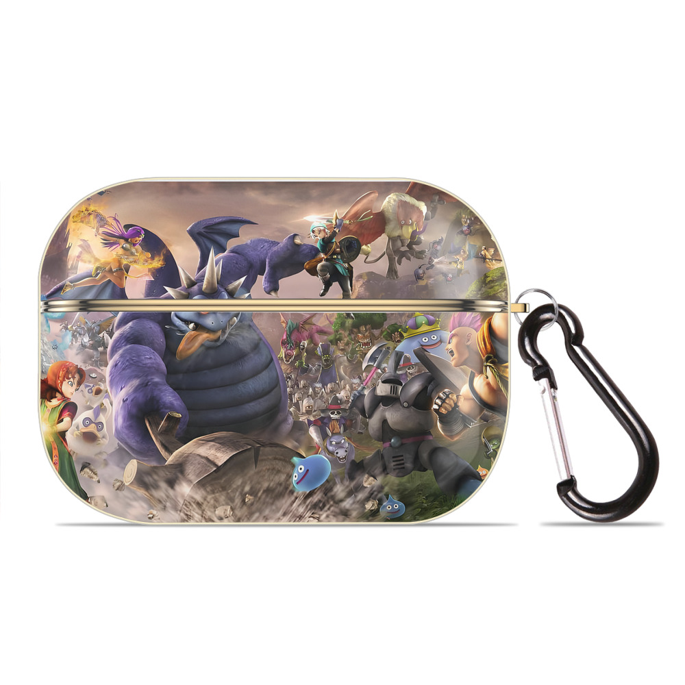 （画像用） ドラゴンクエスト Doragon Kuesuto Dragon Quest 【AirPods Pro用】ハードシェル保護ケース｜耐衝撃・防指紋・カラビナ付き商品仕様