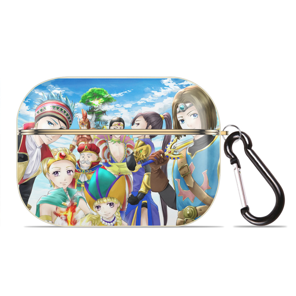 （画像用） ドラゴンクエスト Doragon Kuesuto Dragon Quest 【AirPods Pro用】ハードシェル保護ケース｜耐衝撃・防指紋・カラビナ付き商品仕様