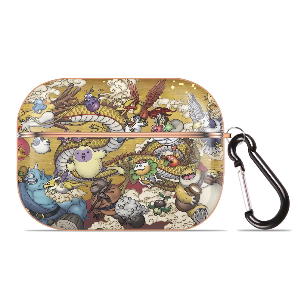 （画像用） ドラゴンクエスト Doragon Kuesuto Dragon Quest 【AirPods Pro用】ハードシェル保護ケース｜耐衝撃・防指紋・カラビナ付き商品仕様