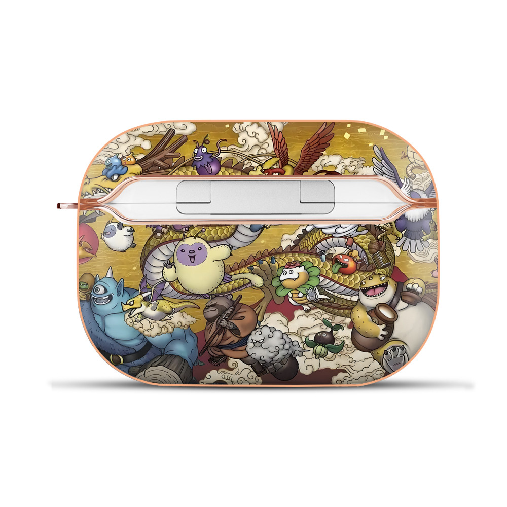 （画像用） ドラゴンクエスト Doragon Kuesuto Dragon Quest 【AirPods Pro用】ハードシェル保護ケース｜耐衝撃・防指紋・カラビナ付き商品仕様