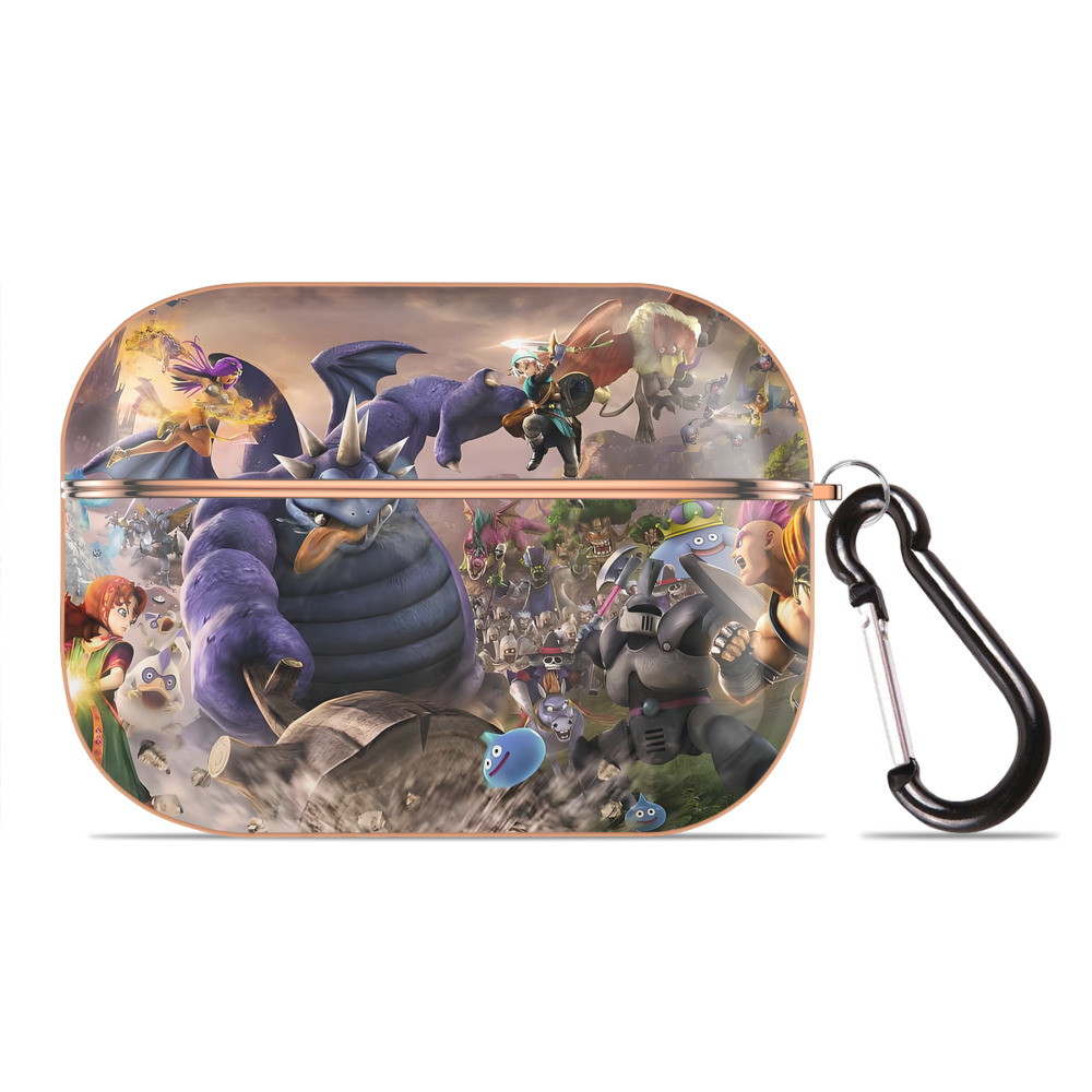 （画像用） ドラゴンクエスト Doragon Kuesuto Dragon Quest 【AirPods Pro用】ハードシェル保護ケース｜耐衝撃・防指紋・カラビナ付き商品仕様