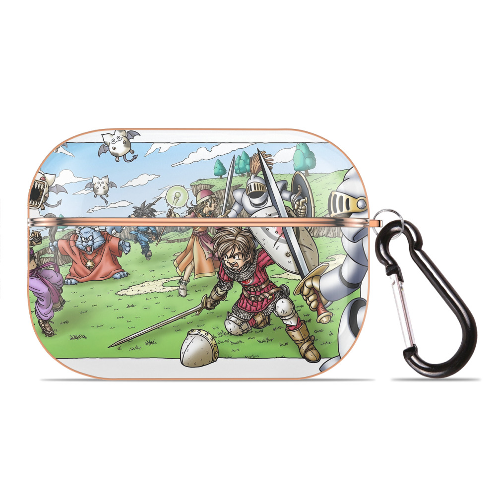 （画像用） ドラゴンクエスト Doragon Kuesuto Dragon Quest 【AirPods Pro用】ハードシェル保護ケース｜耐衝撃・防指紋・カラビナ付き商品仕様