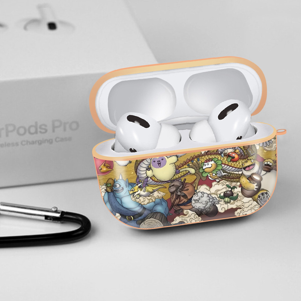 ドラゴンクエスト Doragon Kuesuto Dragon Quest 【AirPods Pro用】ハードシェル保護ケース｜耐衝撃・防指紋・カラビナ付き商品仕様