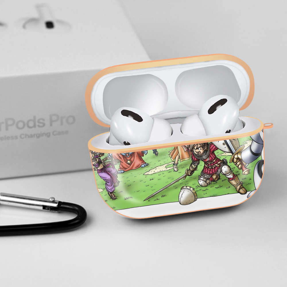 ドラゴンクエスト Doragon Kuesuto Dragon Quest 【AirPods Pro用】ハードシェル保護ケース｜耐衝撃・防指紋・カラビナ付き商品仕様