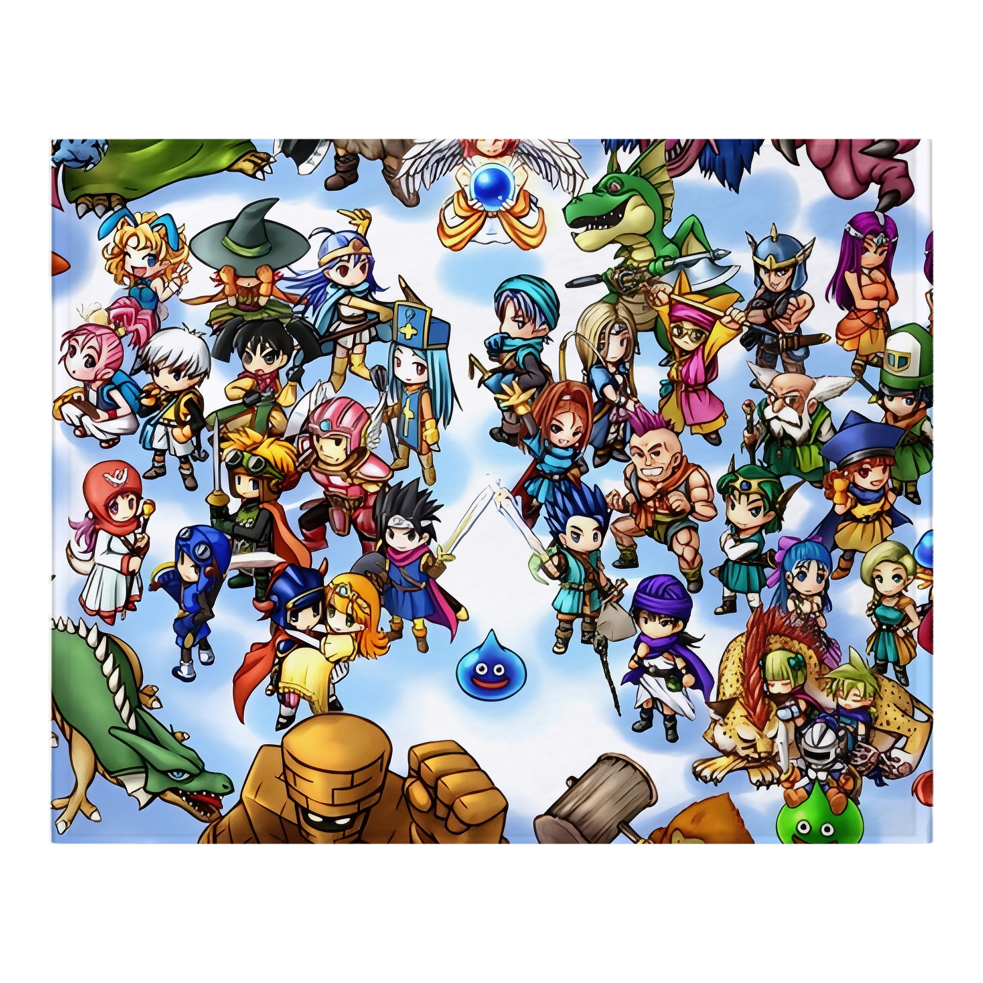 （画像用） ドラゴンクエスト Doragon Kuesuto Dragon Quest フランネルブランケット・多サイズ対応（横型）