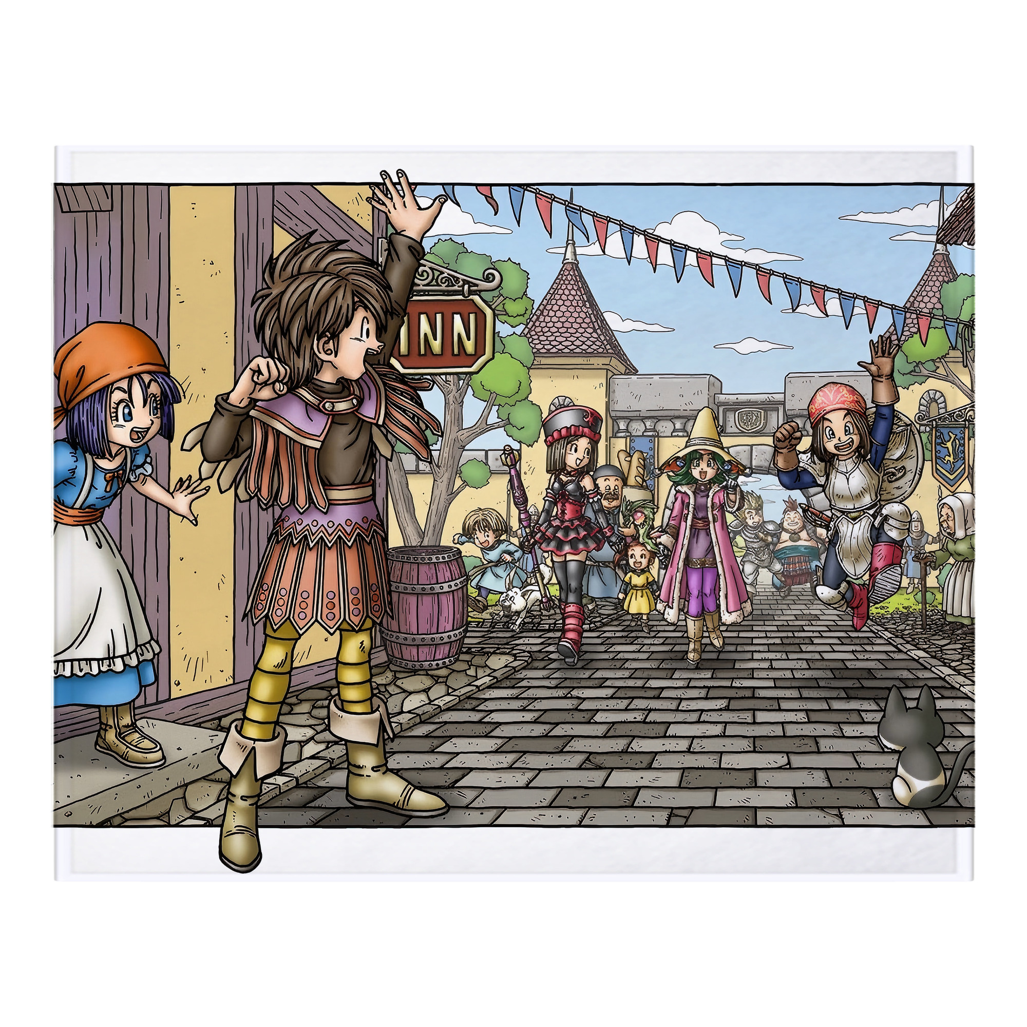（画像用） ドラゴンクエスト Doragon Kuesuto Dragon Quest フランネルブランケット・多サイズ対応（横型）