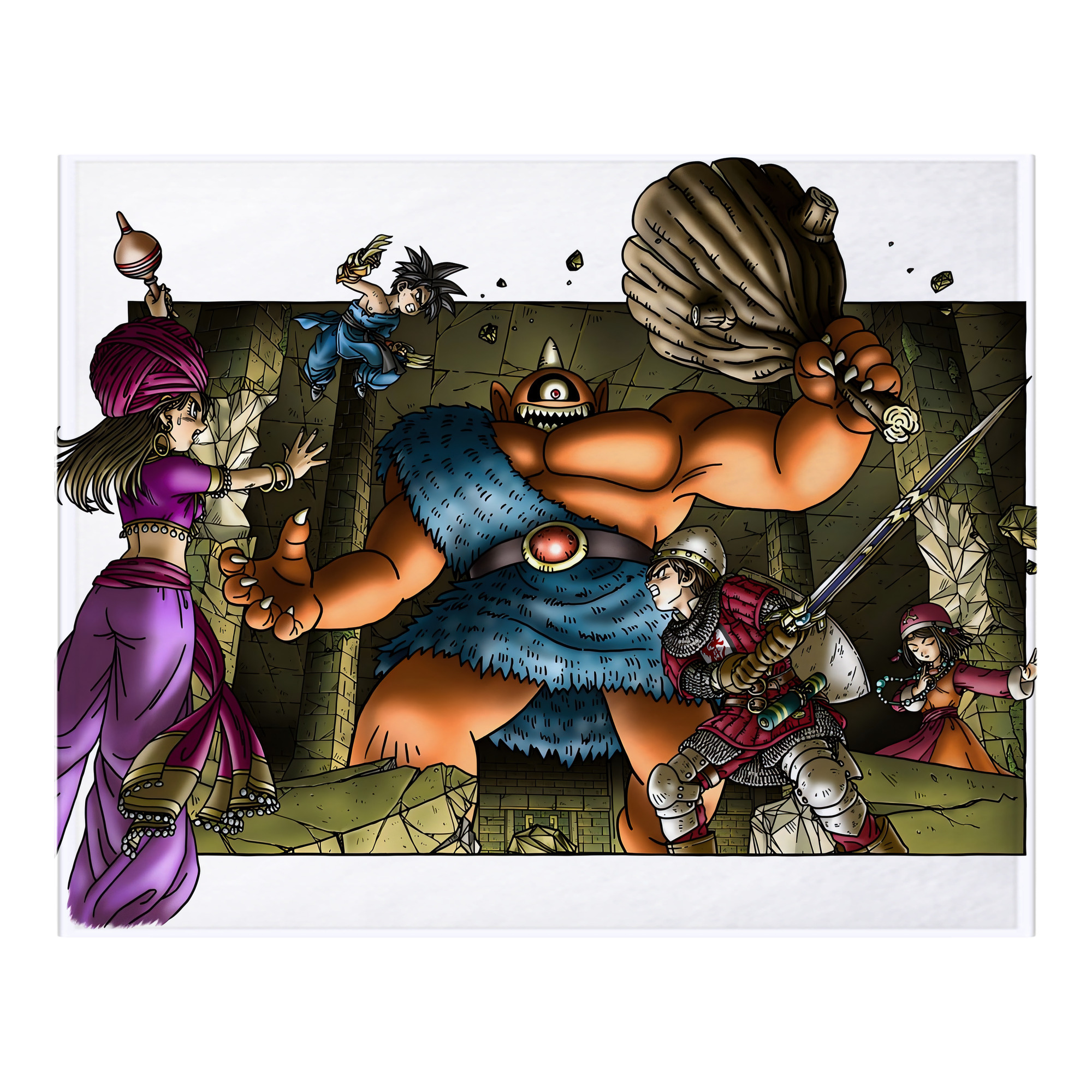 （画像用） ドラゴンクエスト Doragon Kuesuto Dragon Quest フランネルブランケット・多サイズ対応（横型）