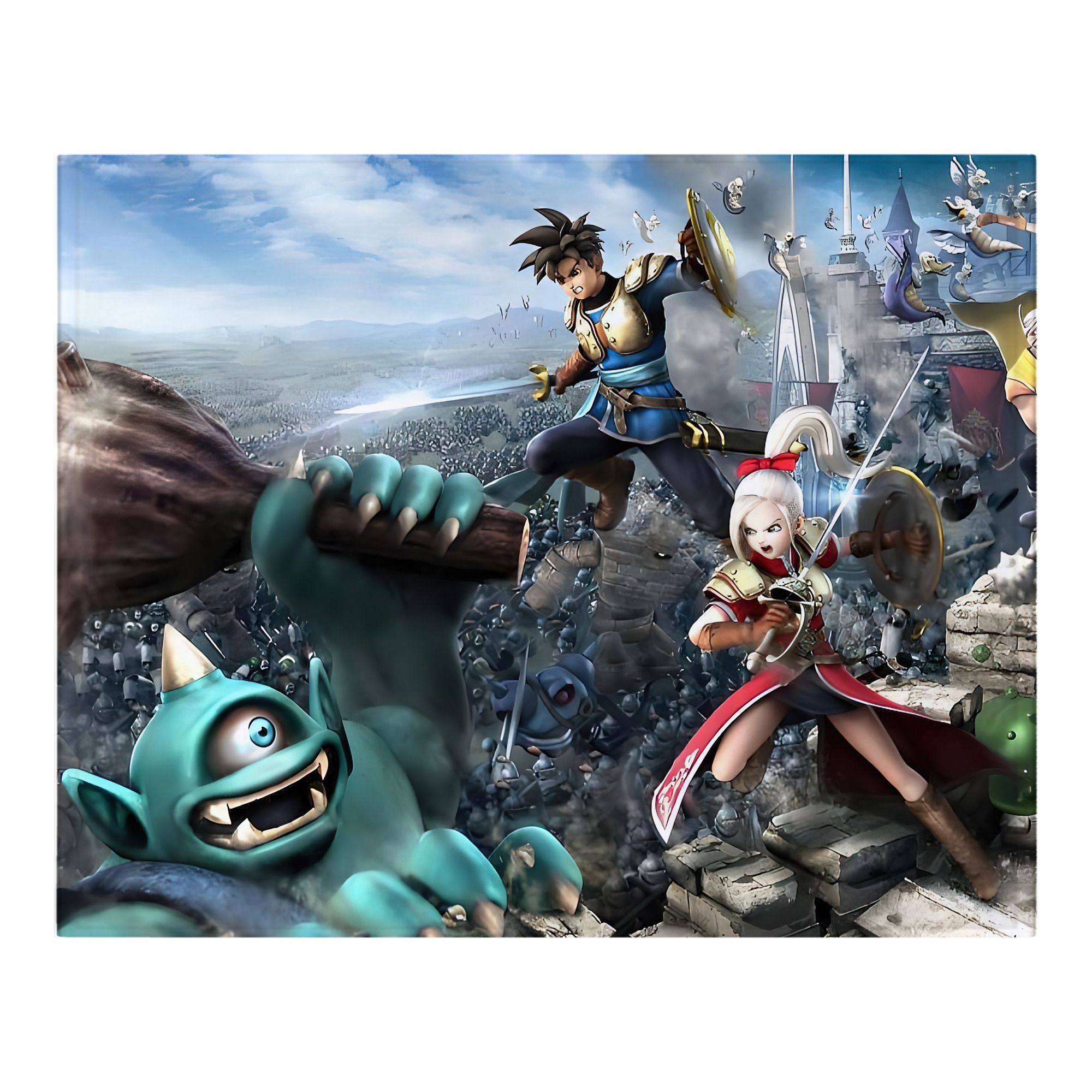 （画像用） ドラゴンクエスト Doragon Kuesuto Dragon Quest フランネルブランケット・多サイズ対応（横型）