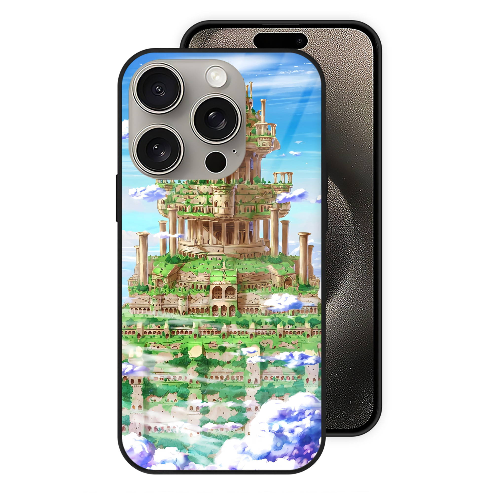 （画像用） ドラゴンクエスト Doragon Kuesuto Dragon Quest 【iPhone15Pro対応】スマホケース 耐衝撃＆黄変防止 背面ガラス