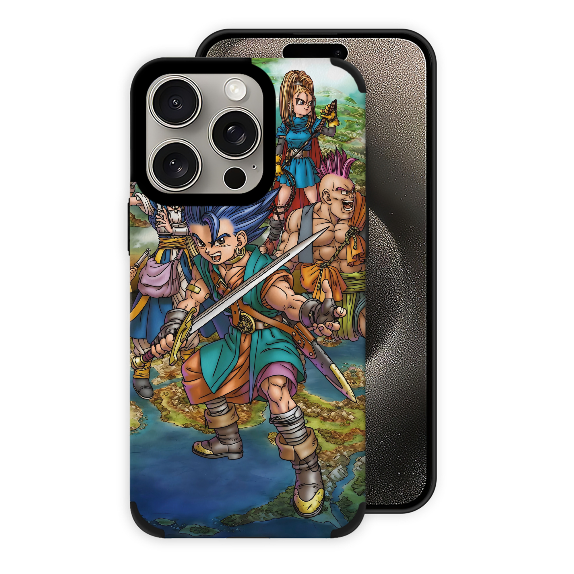 ドラゴンクエスト Doragon Kuesuto Dragon Quest 【iPhone15ProMax対応】 PUレザー スマホケース 耐衝撃＆黄変防止