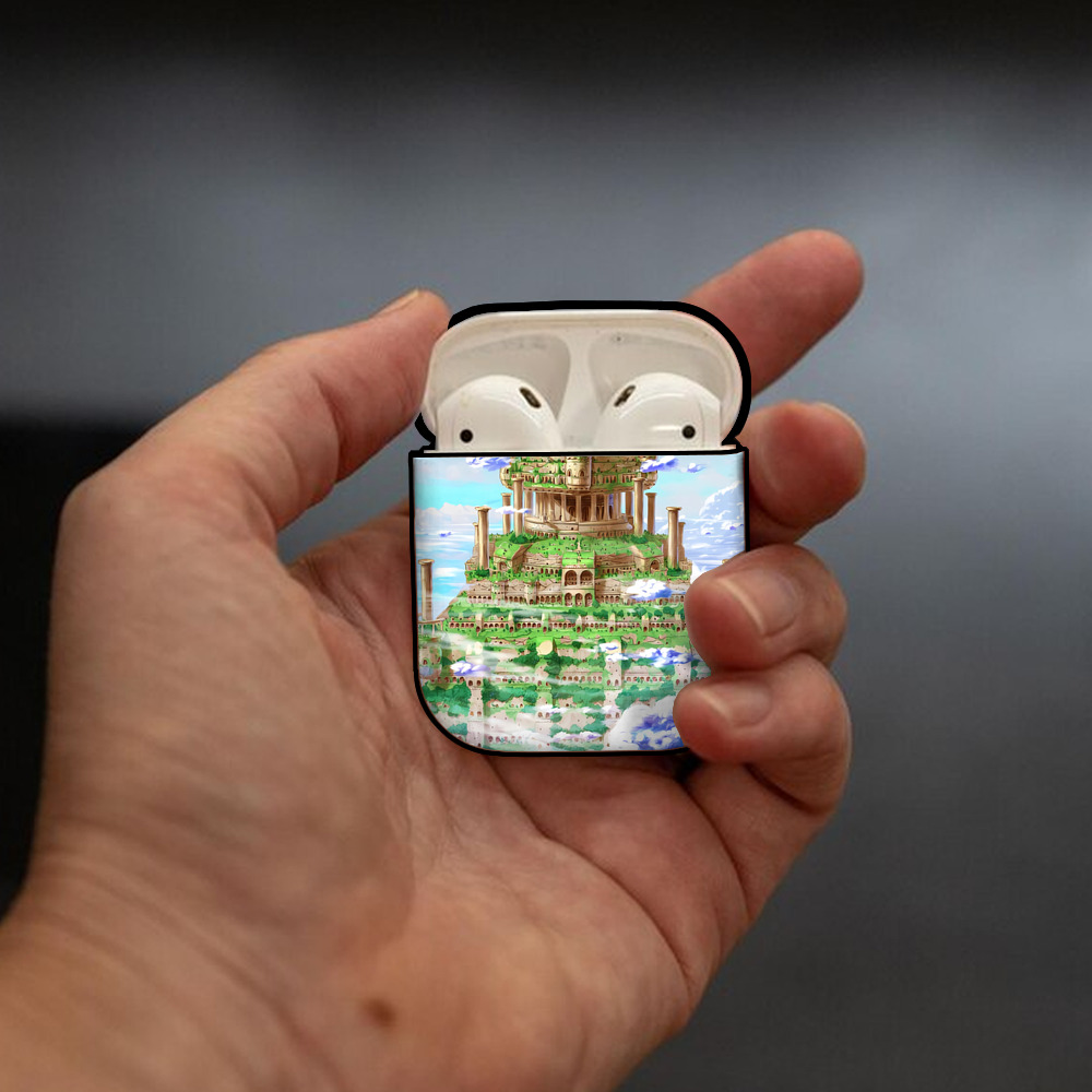 ドラゴンクエスト Doragon Kuesuto Dragon Quest AirPods 第2世代保護ケース ハードシェル ブラック 耐衝撃・防指紋・カラビナ付き