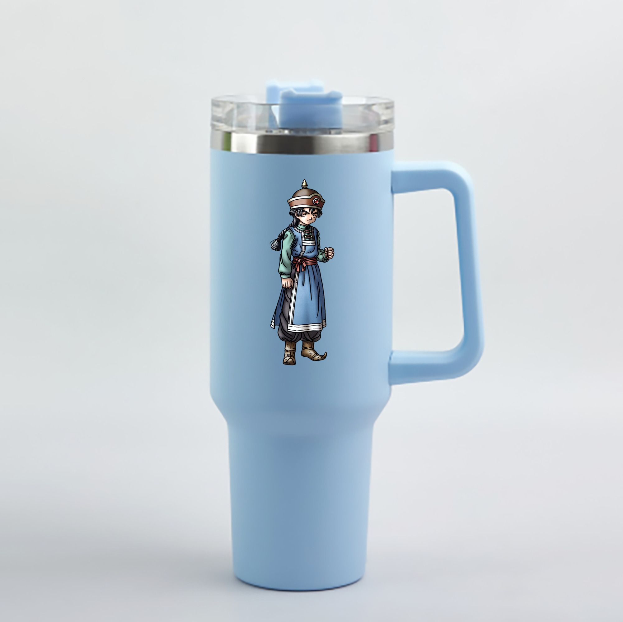 （画像用） ドラゴンクエスト Doragon Kuesuto Dragon Quest 1200mL車用タンブラー - クリスタルステッカー（プラスチックストロー付き）