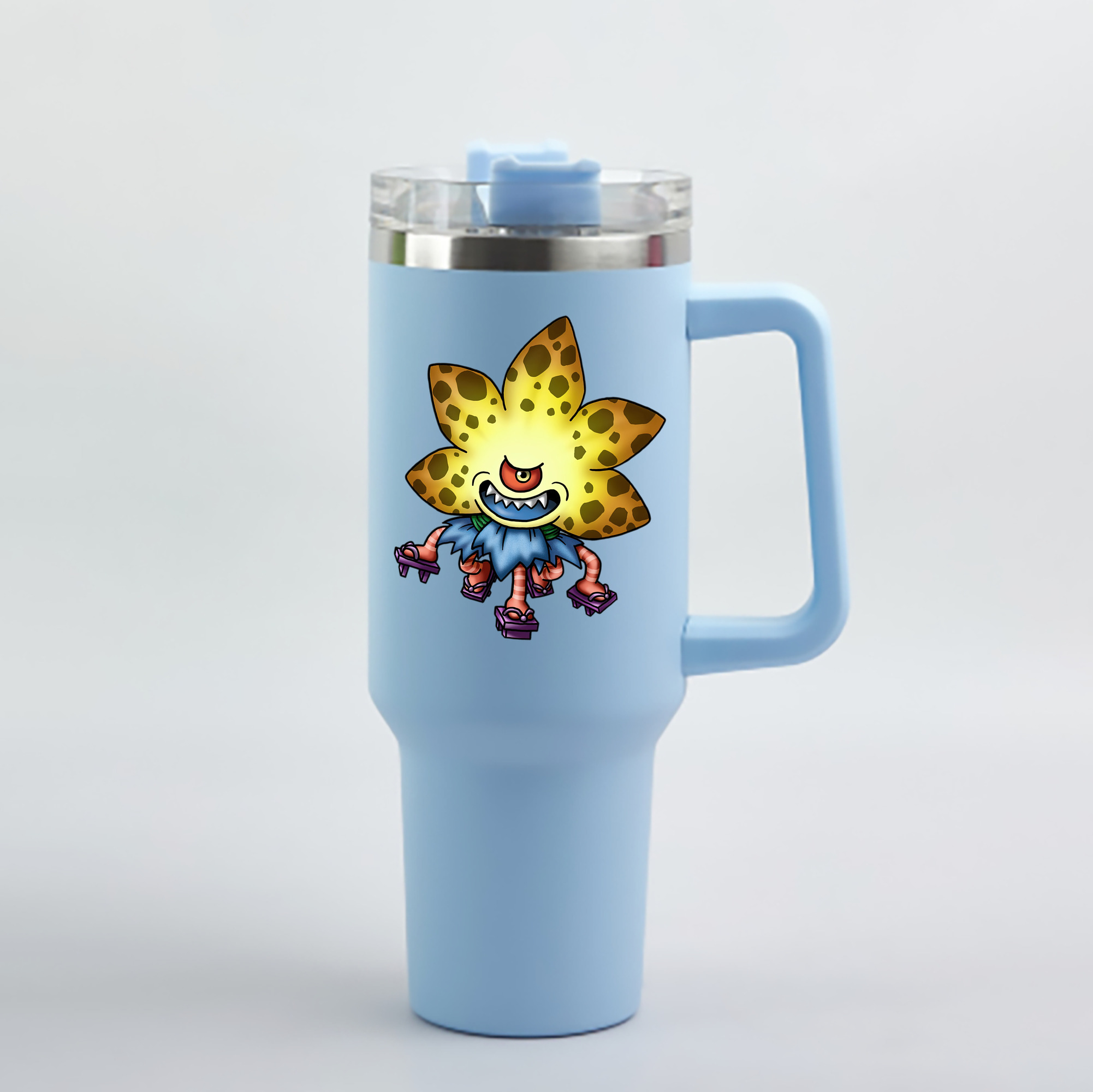 （画像用） ドラゴンクエスト Doragon Kuesuto Dragon Quest 1200mL車用タンブラー - クリスタルステッカー（プラスチックストロー付き）