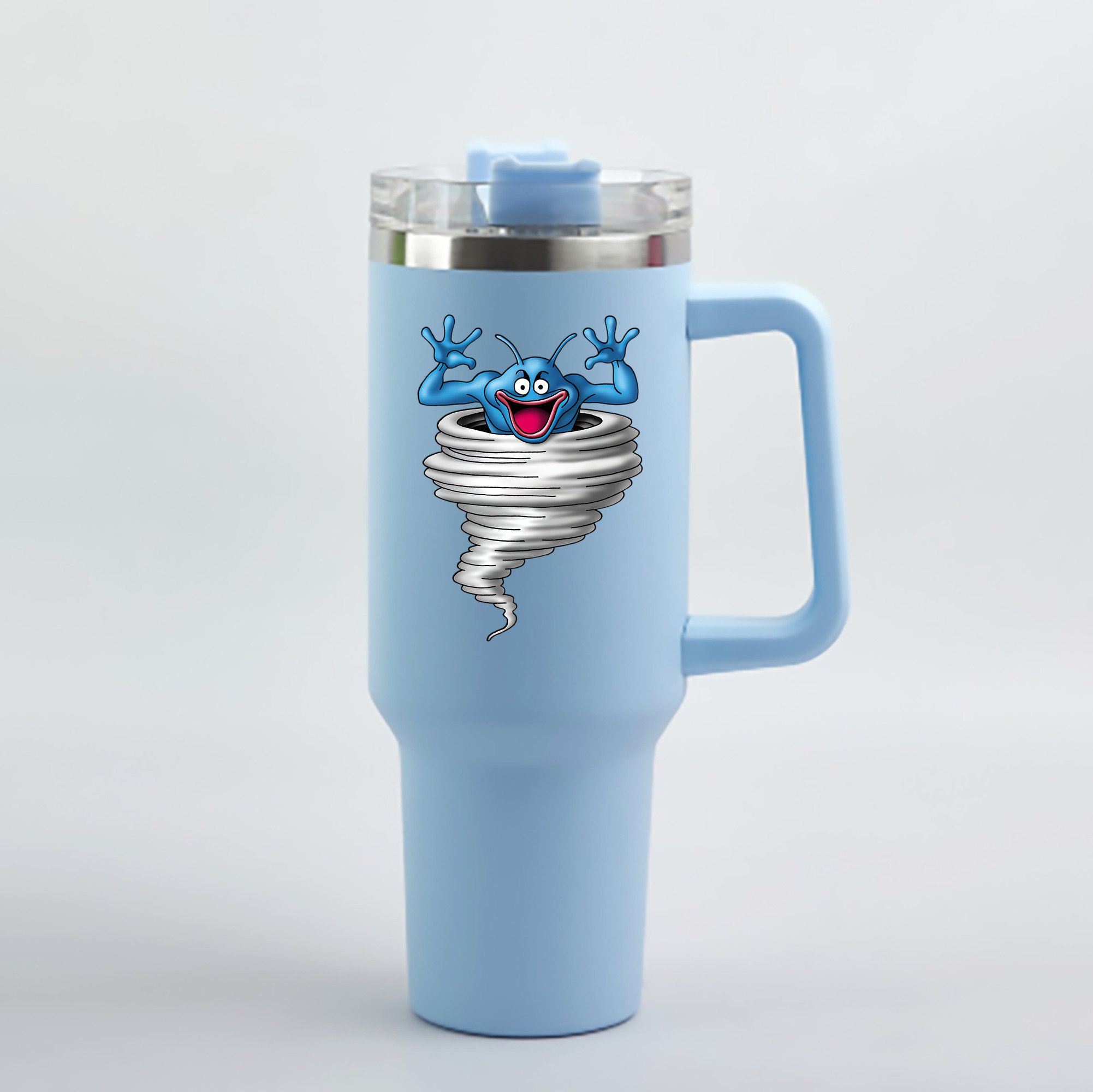 （画像用） ドラゴンクエスト Doragon Kuesuto Dragon Quest 1200mL車用タンブラー - クリスタルステッカー（プラスチックストロー付き）