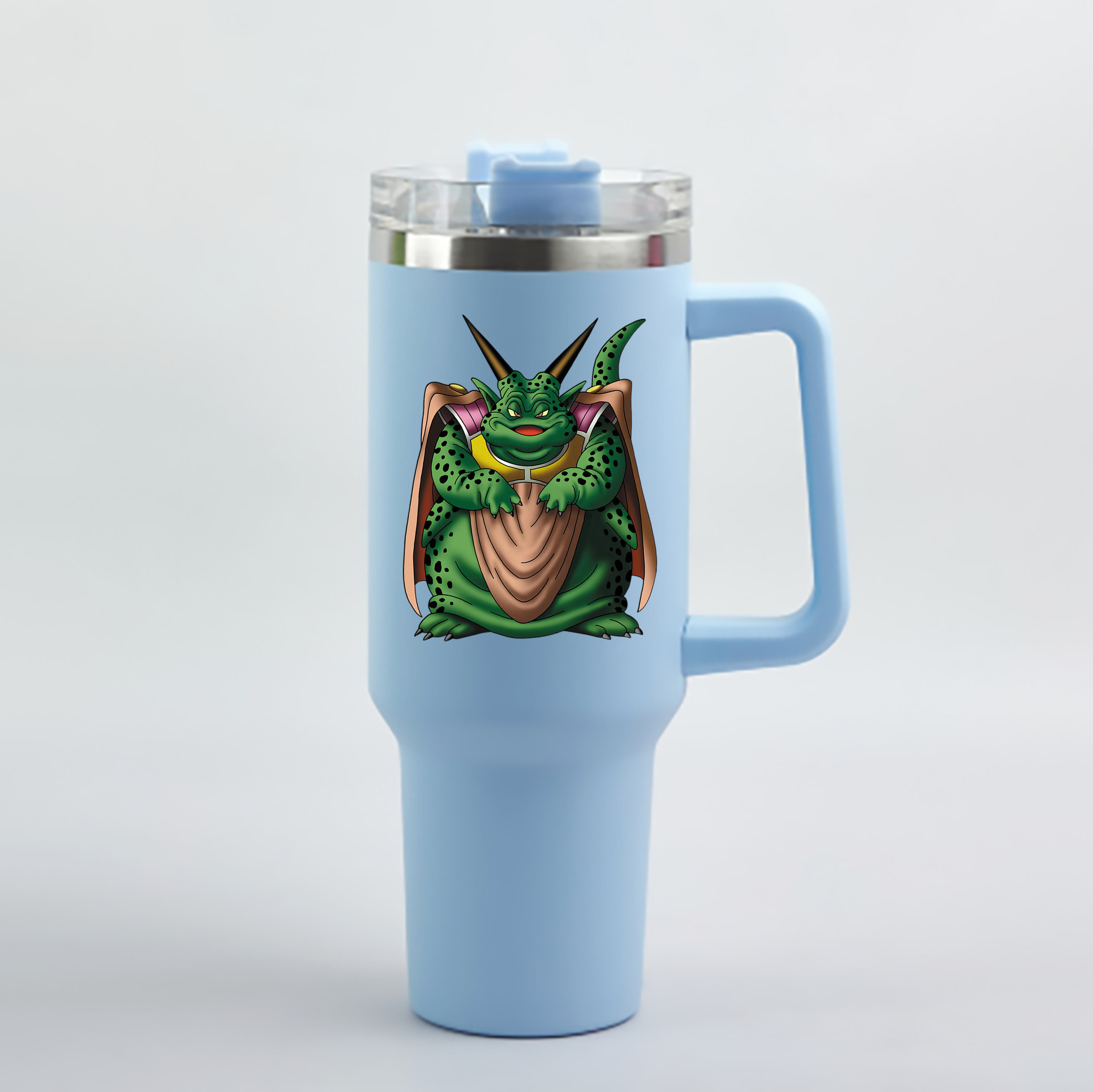 （画像用） ドラゴンクエスト Doragon Kuesuto Dragon Quest 1200mL車用タンブラー - クリスタルステッカー（プラスチックストロー付き）
