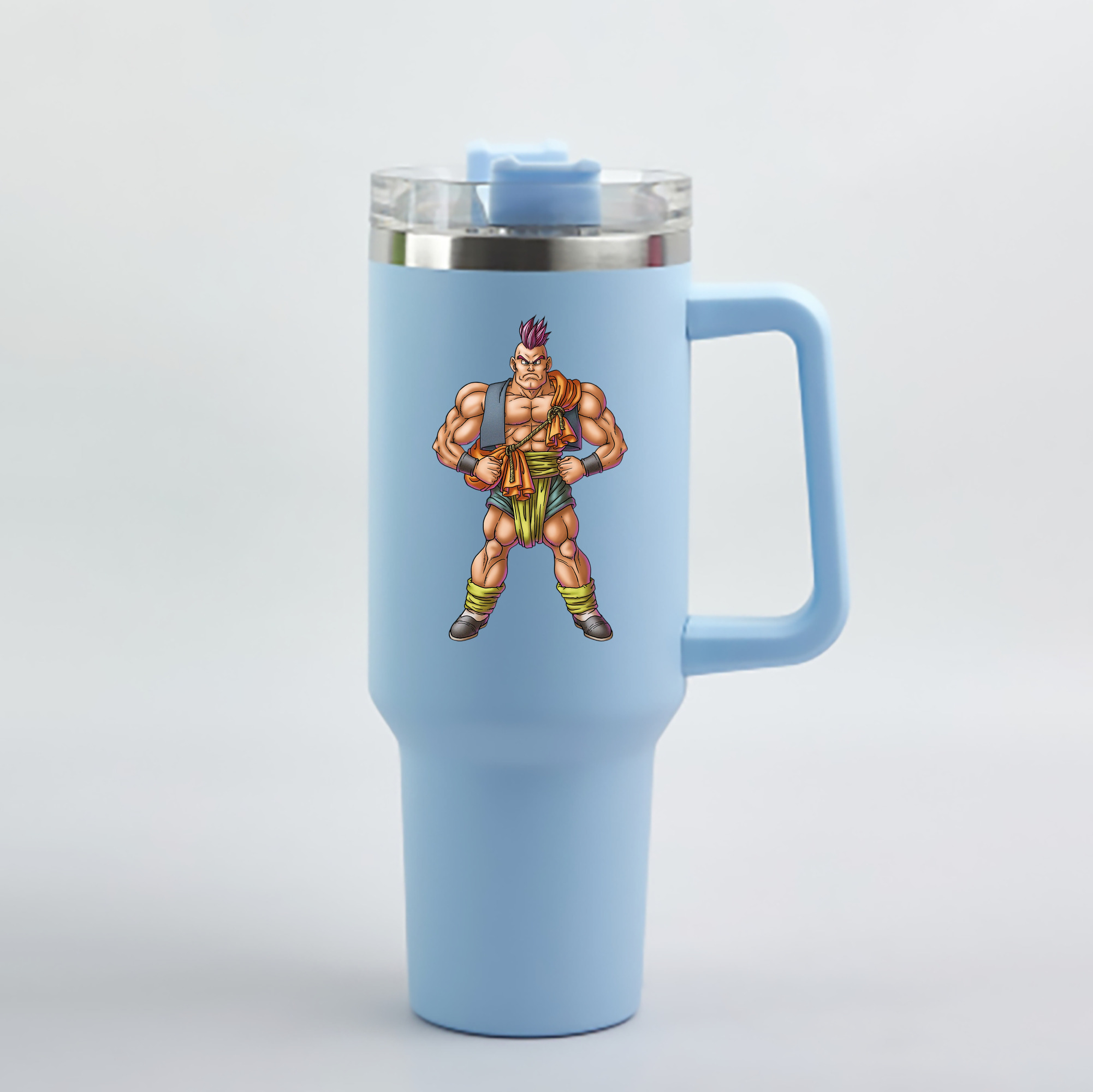 （画像用） ドラゴンクエスト Doragon Kuesuto Dragon Quest 1200mL車用タンブラー - クリスタルステッカー（プラスチックストロー付き）
